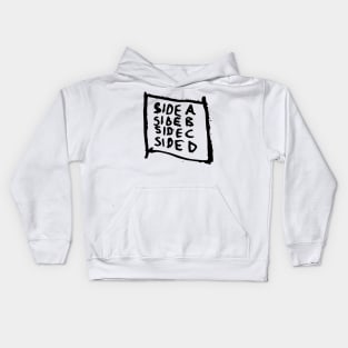 Side A Side B Doodle Black Kids Hoodie